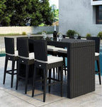 Urban Retreat Iron and Rattan Bar Stool