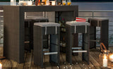 Urban Retreat Iron and Rattan Bar Stool