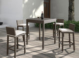 Urban Retreat Iron and Rattan Bar Stool