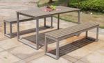 Plastic Wood Bench Set