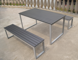 Plastic Wood Bench Set