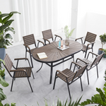 Foresta Plastic Wood Dining Table Set