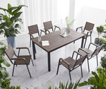 Foresta Plastic Wood Dining Table Set