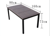 Foresta Plastic Wood Dining Table Set