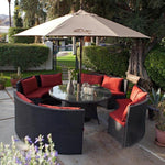 Round Sofa Dining Set (with parasol)