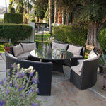 Round Sofa Dining Set (with parasol)